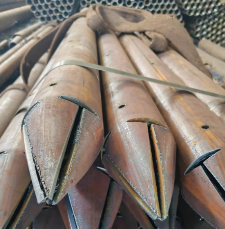 普陀出尖打孔加工无缝注浆钢花管注浆管厂家
